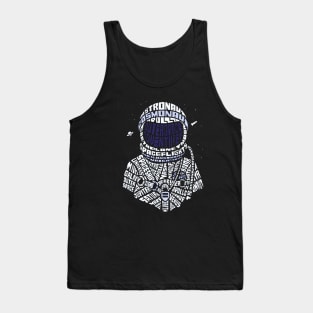 Custom Astronaut Word Art Calligram Tank Top